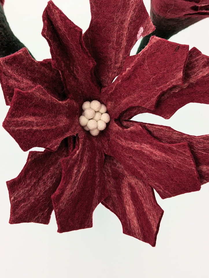 XL Poinsettia felt flower. 14"