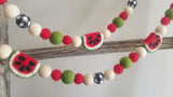 Watermelon and plaid garland. 5ft