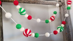 Peppermint garland. Candy garland. Christmas garland. Christmas candy Garland. Red and green. Christmas decor.