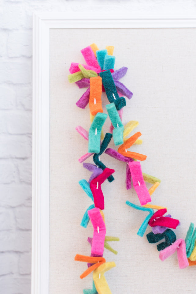 Birthday Party Garland. Felt Strip garland. Party decoration. Party banner 4.5ft