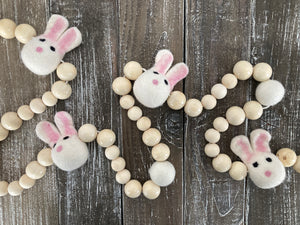 Easter bunny garland. Easter decor. 5ft